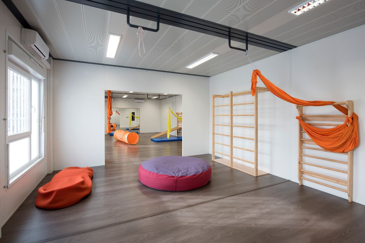 espacio modular de un gimnasio